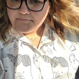 Shein face pattern top